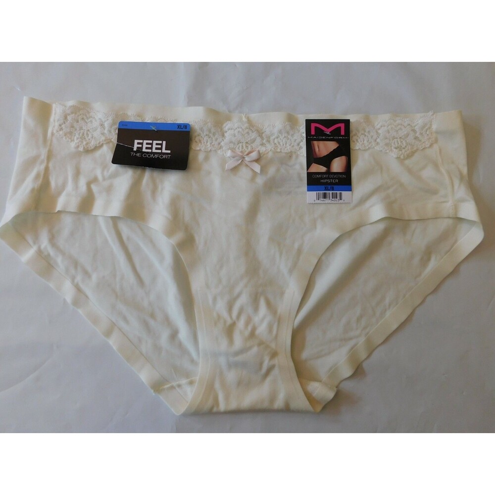 Maidenform Comfort Devotion Womens Hipster White Panties Size 8 / XL Panty ~NWT~